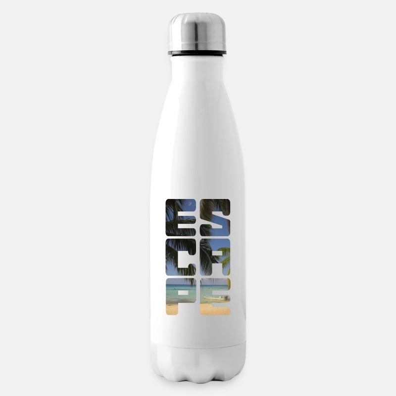 Plage d’évasion - Bouteille isotherme - blanc