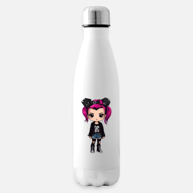Fille punk gothique cool - Bouteille isotherme - blanc