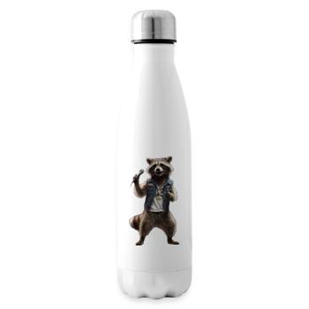 Waschbär-Singmikrofon - Isolierflasche - Weiß - Rechts