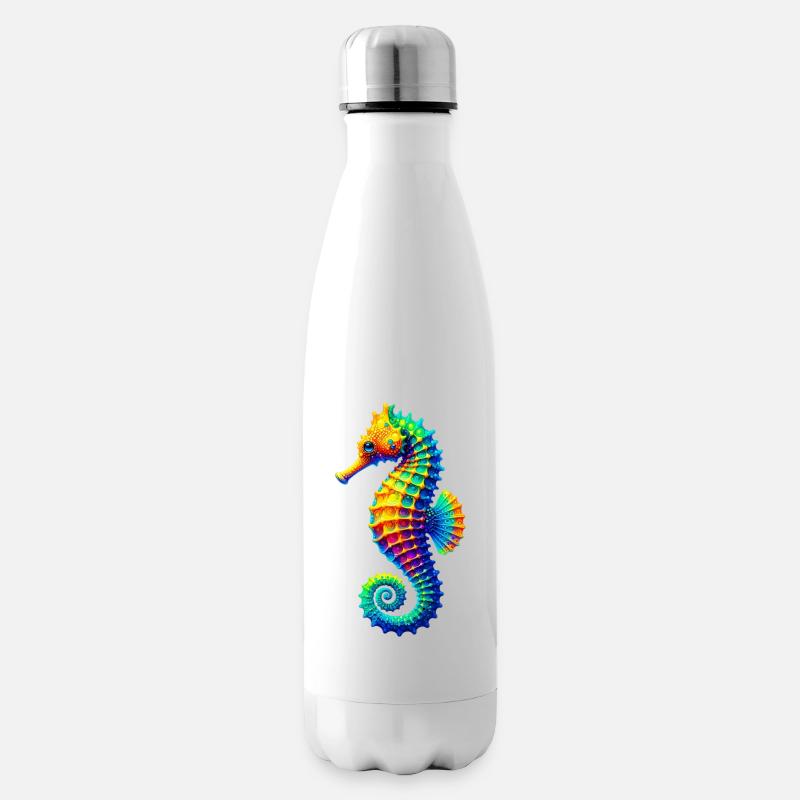 Seepferdchen - Isolierflasche - Weiß