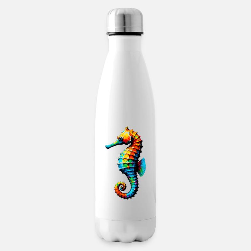Seepferdchen - Isolierflasche - Weiß