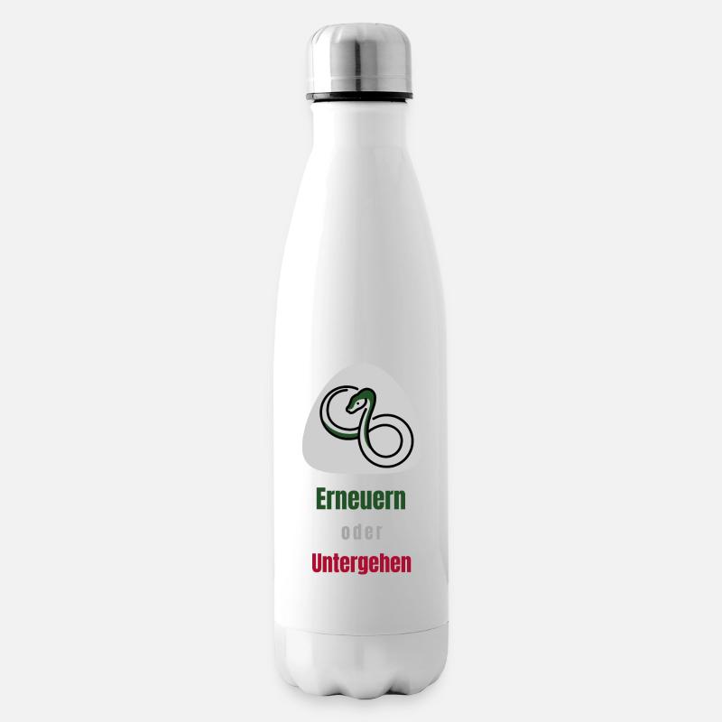 Renew or perish - Insulated Water Bottle - white