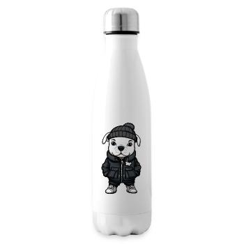 Dogo Argentino Dog Cartoon - Insulated Water Bottle - white - Right