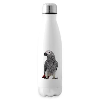 African grey parrot - Insulated Water Bottle - white - Right