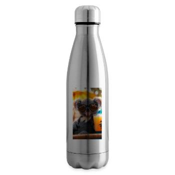 Koala with sunglasses and cocktail - Insulated Water Bottle - silver - Right