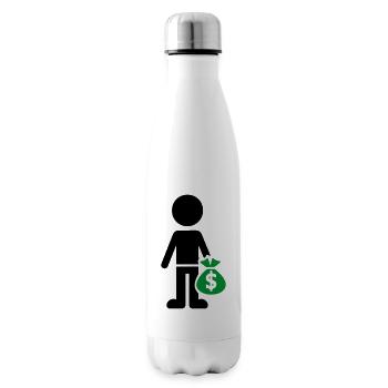 Arnaque d’argent d’entreprise - Bouteille isotherme - blanc - Droite