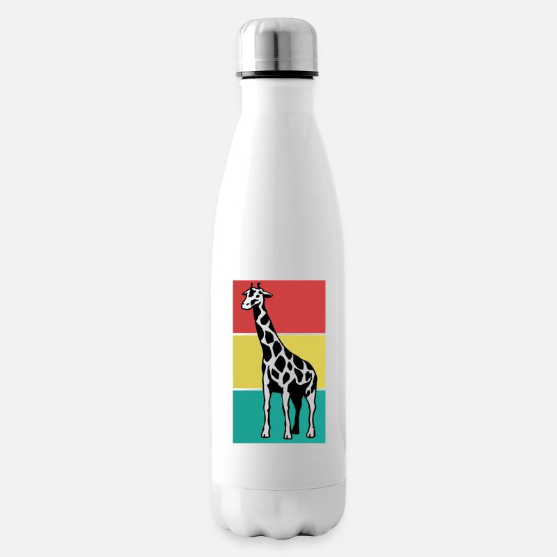 GIRAFFE on a colored background - Insulated Water Bottle - white