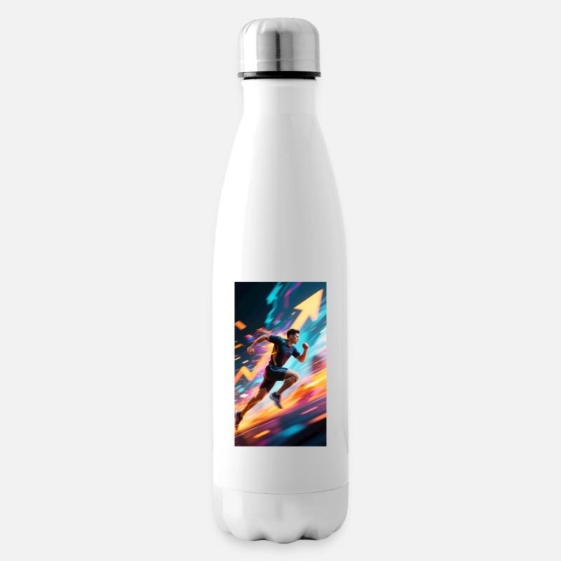 Bleiben Sie in Bewegung - Isolierflasche - Weiß