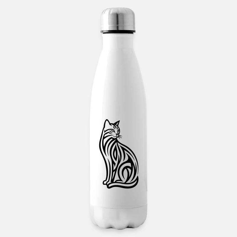 Just a Black Cat #1 | N-imal_Wears - Bouteille isotherme - blanc