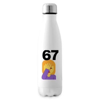 67? FACEPALM, SIX SEVEN TREND. À QUOI BON ? 🤔 - Bouteille isotherme - blanc - Droite