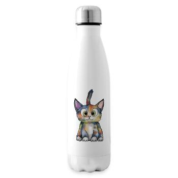 buntes_Kaetzchen - Isolierflasche - Weiß - Rechts