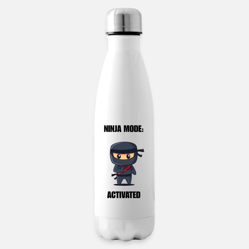 Ninja Mode Activated Shirt – Lustiger Ninja Spruch - Isolierflasche - Weiß