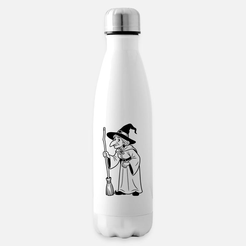 Hexe - Isolierflasche - Weiß