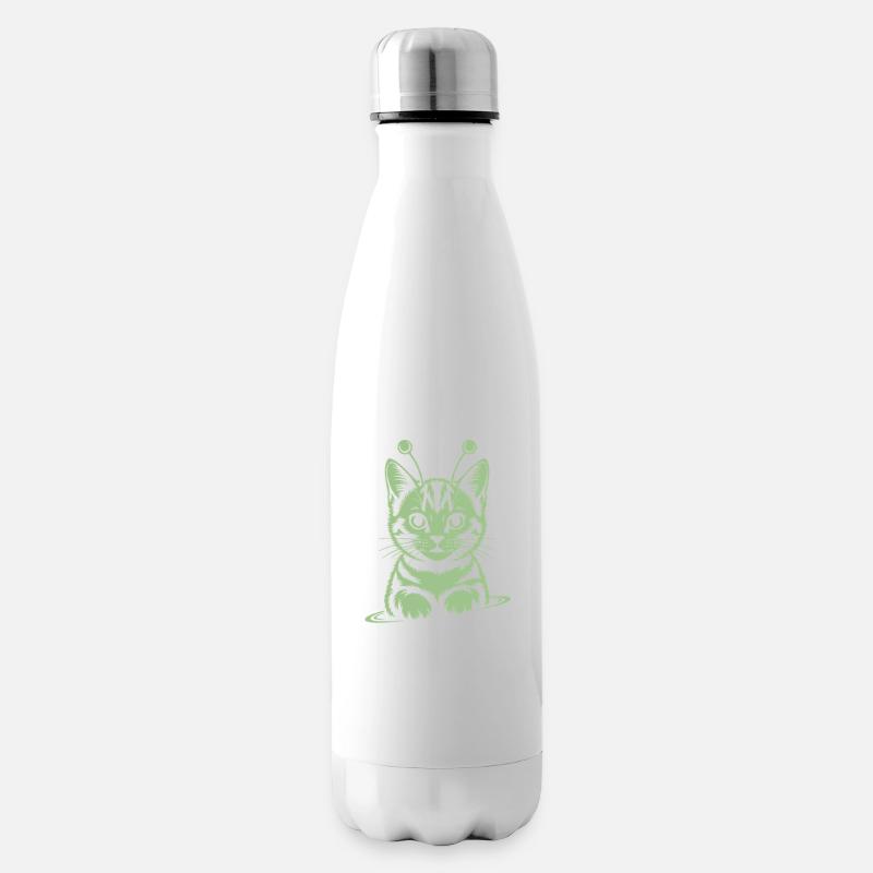 Chat Spatial Pattes Astrales - Bouteille isotherme - blanc