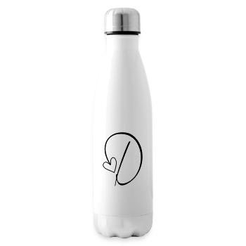 Letter D Letter D Calligraphy - Insulated Water Bottle - white - Right