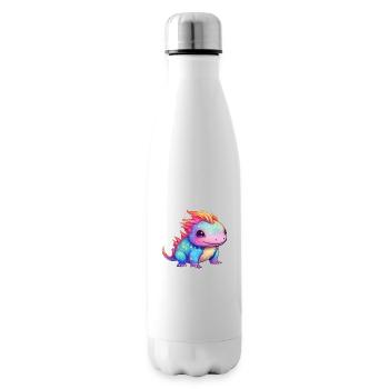 Regenbogen-Zauber - Der niedliche Axolotl - Isolierflasche - Weiß - Rechts