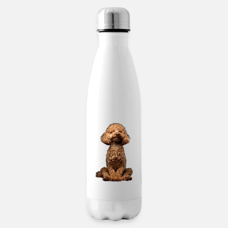 Pudel - Isolierflasche - Weiß