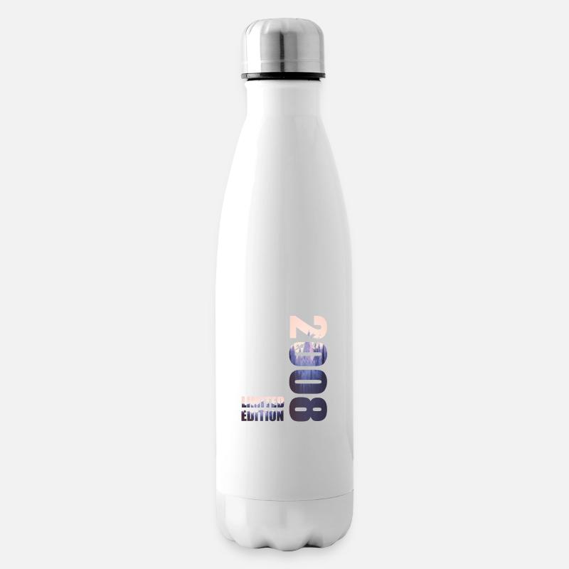 2008. Limited Edition T-Shirt Geburtstags Idee - Isolierflasche - Weiß