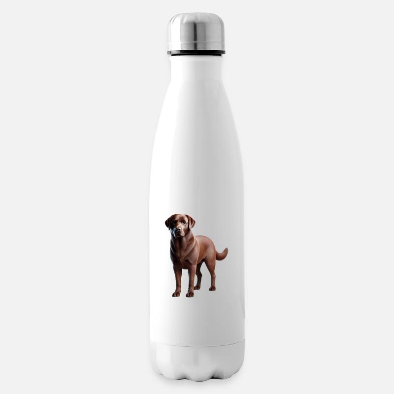 Labrador Hund - Isolierflasche - Weiß