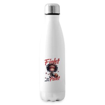 Battez-vous pour chaque point de basket-ball - Bouteille isotherme - blanc - Droite