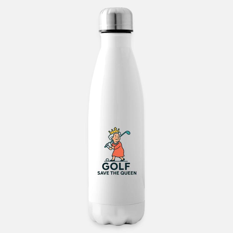 Golf rettet die Königin 2 - Isolierflasche - Weiß
