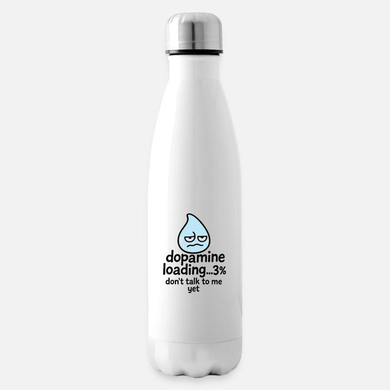 Gouttelette de pourcentage de la charge de dopamine - Bouteille isotherme - blanc