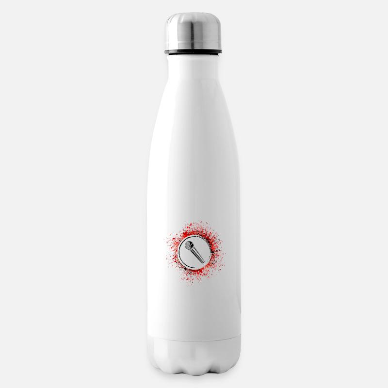Mikrofon Symbol - Isolierflasche - Weiß