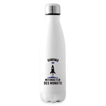 Mitarbeiter des Monats Schreiner Bester Mann Danke - Isolierflasche - Weiß - Rechts