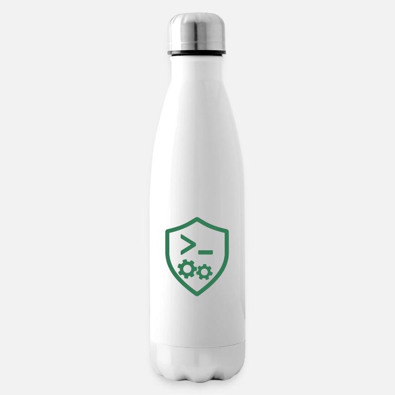 Code Shield with Gears - Insulated Water Bottle - white
