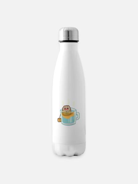 Beschämter Teebeutel - Isolierflasche - Weiß