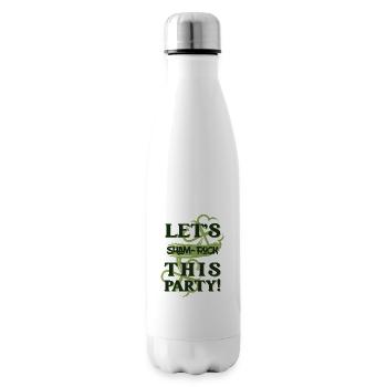 Let's sham-rock this party. - Insulated Water Bottle - white - Right