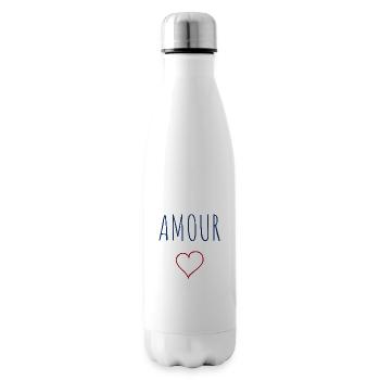 AMOUR COEUR - Bouteille isotherme - blanc - Droite