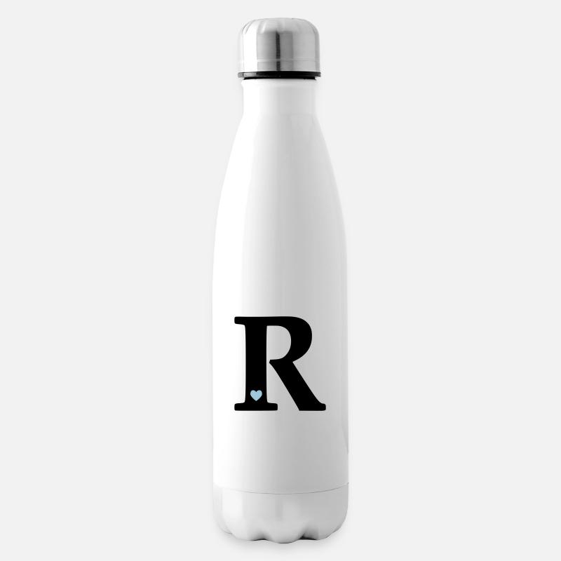 Lettre R Lettre initiale - Bouteille isotherme - blanc