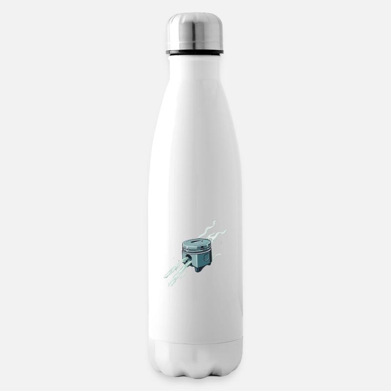 Piston Flame - Insulated Water Bottle - white