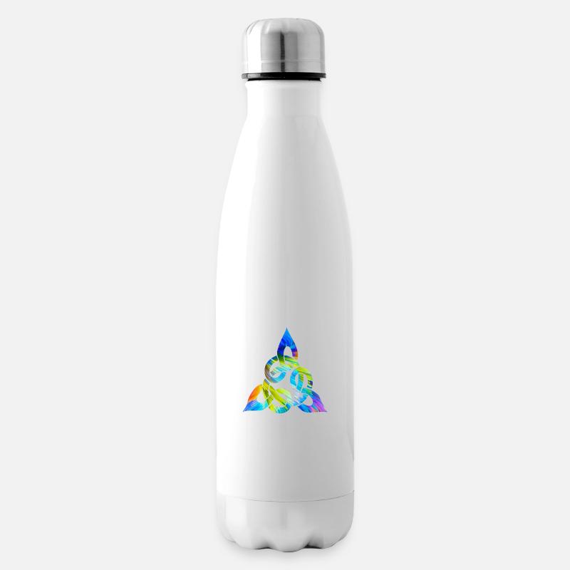 Farbenfroher keltischer Knoten - Isolierflasche - Weiß