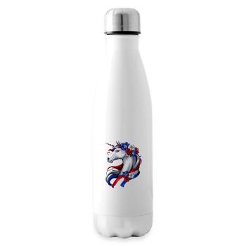 Puerto Rico Unicorn - Insulated Water Bottle - white - Right