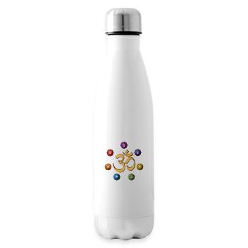 Yoga Chakra Symbols - Insulated Water Bottle - white - Right