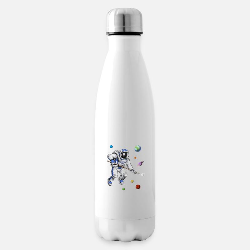 Astronaut Pool Spieler - Isolierflasche - Weiß