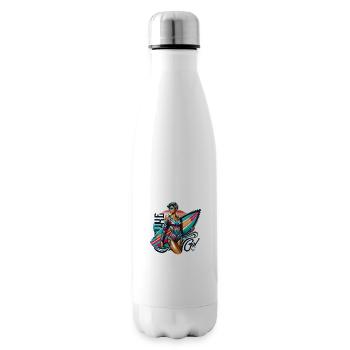 Cool Surf Girl - Vintage Beach Vibes - Isolierflasche - Weiß - Rechts