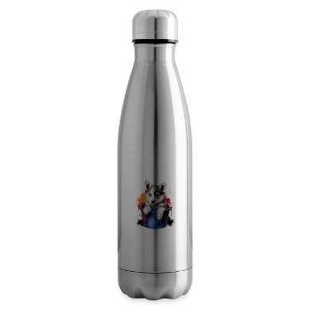 Siberian Husky Niedlicher Hund Farbeimer - Isolierflasche - Lightsilver - Rechts