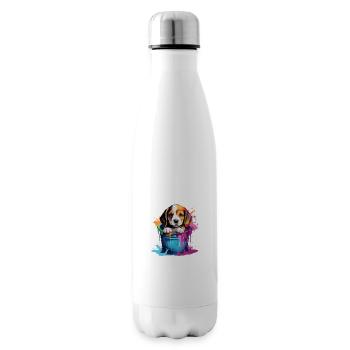 Beagle Niedlicher Hund Farbeimer - Isolierflasche - Weiß - Rechts