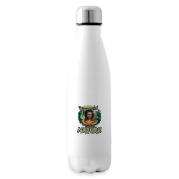 Natur Wolf Eule Schildkröte Frau für - Isolierflasche - Weiß - Rechts
