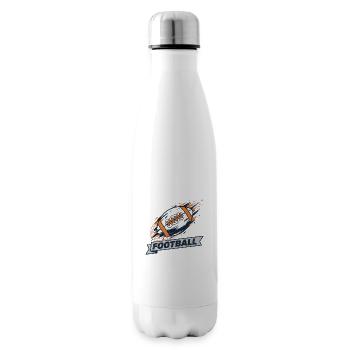 Dynamischer Football Wirbel-Logo - Isolierflasche - Weiß - Rechts