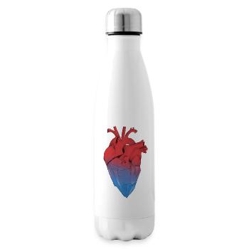 Kristallisiertes Herz - Isolierflasche - Weiß - Rechts