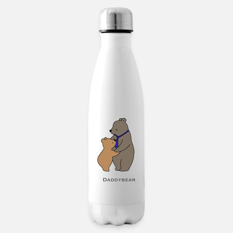 DaddyBear Hug - Insulated Water Bottle - white