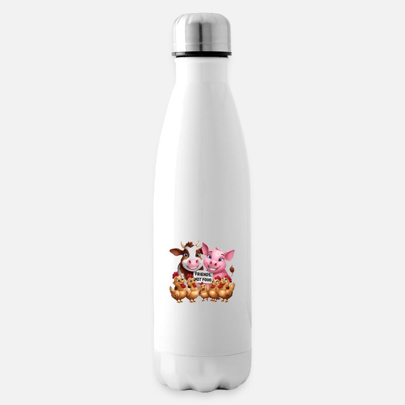 Not Food Animals Kein Fleisch - Isolierflasche - Weiß