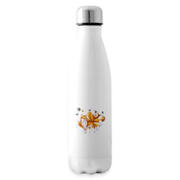 Japanischer Kitsune-Fuchs - Isolierflasche - Weiß - Rechts