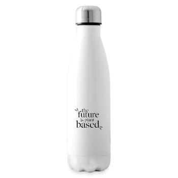 The Future is Plant-Based – Vegan & Sustainable - Insulated Water Bottle - white - Right