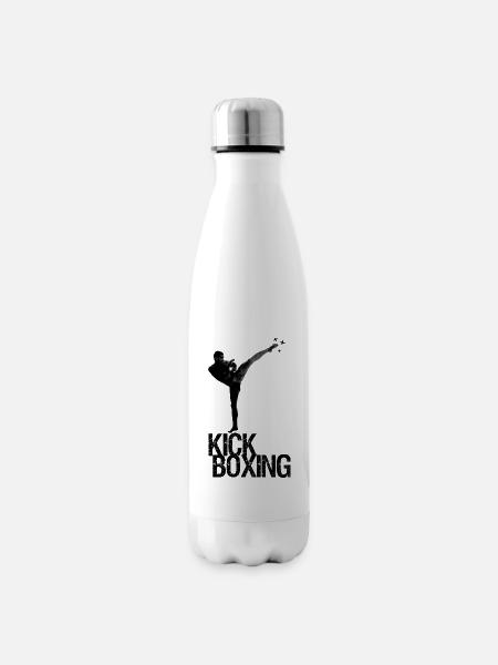 Kickboxing martial arts fight fight - Insulated Water Bottle - white