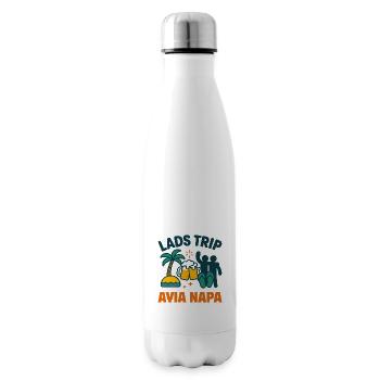 Lads Trip Ayia Napa Party Shirt - Insulated Water Bottle - white - Right